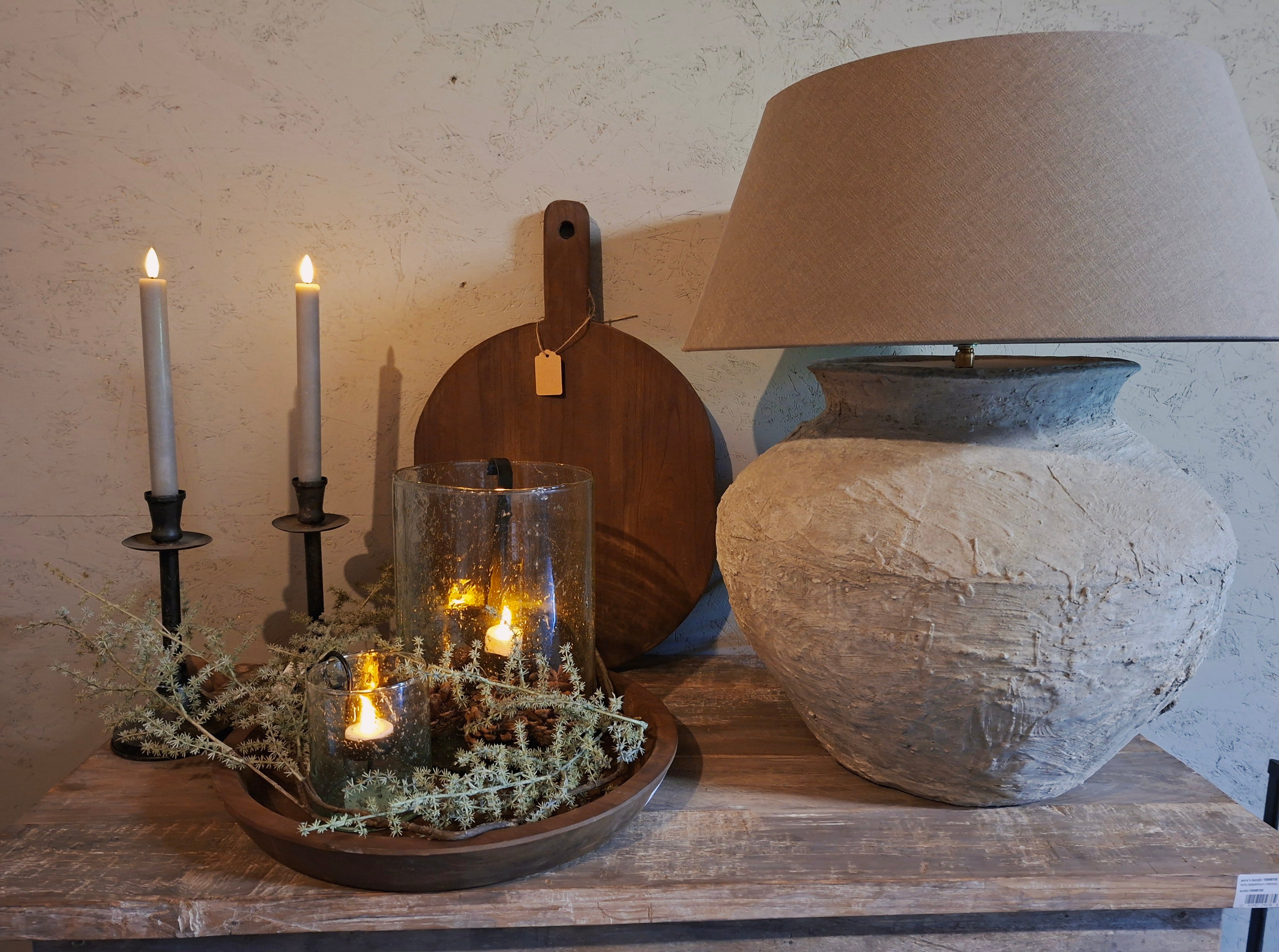 Zwarte Kandelaar met lichte roestkleur