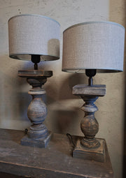 Houten Balusterlamp inclusief kap