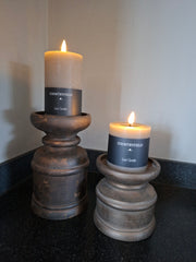 Houten kandelaar
