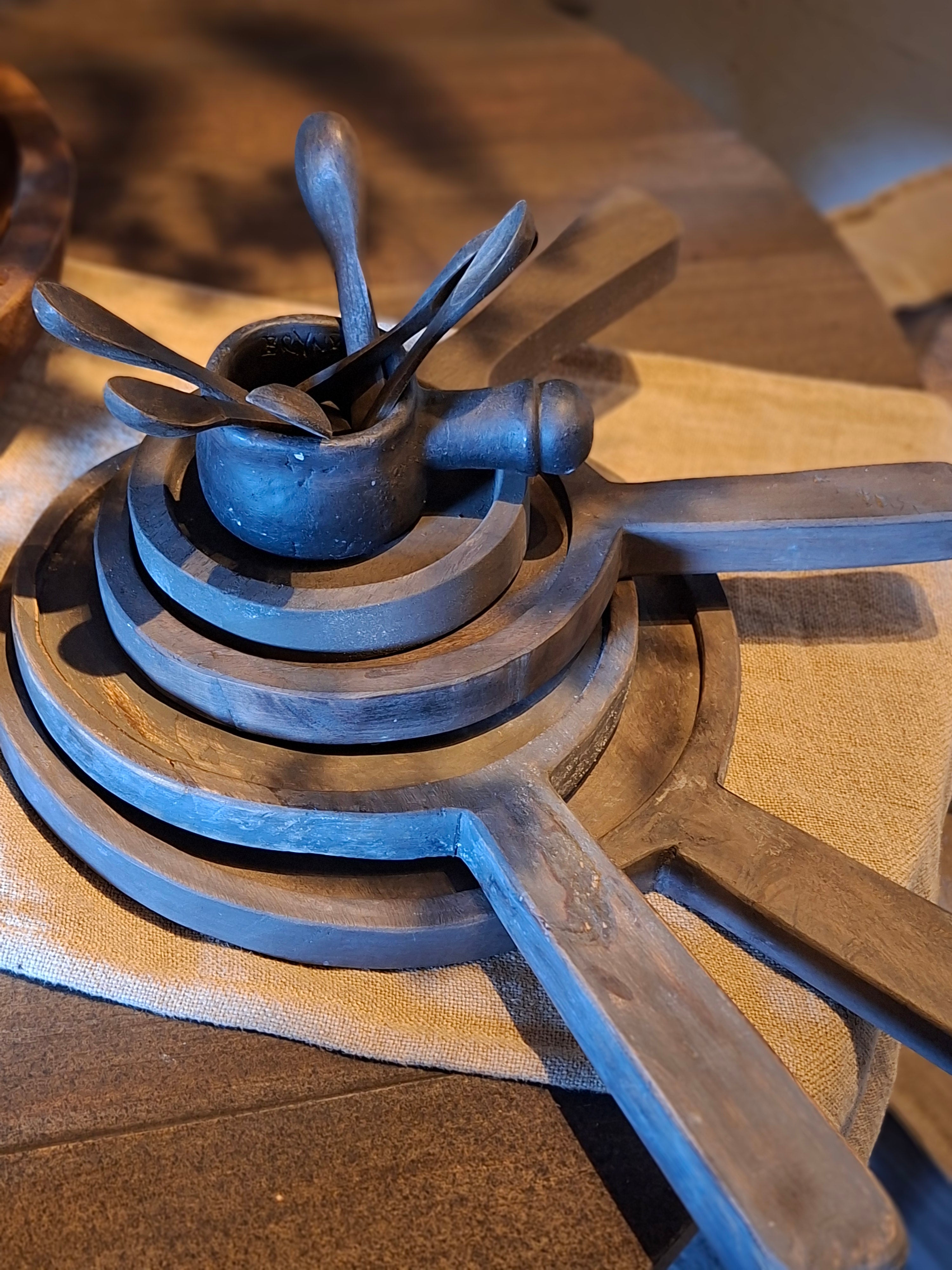 Houten Amuseplank Grijs Aura Peeperkorn