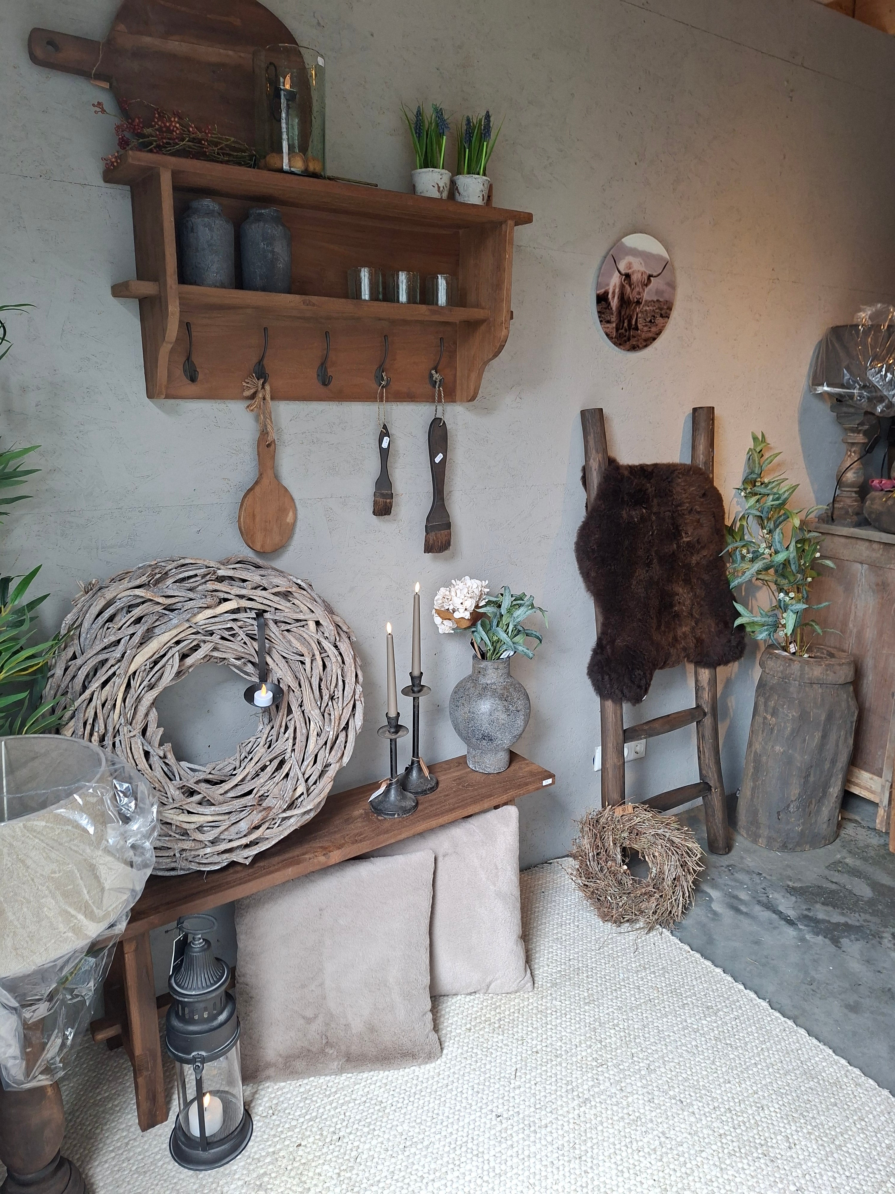 Houten decoratie kwasten