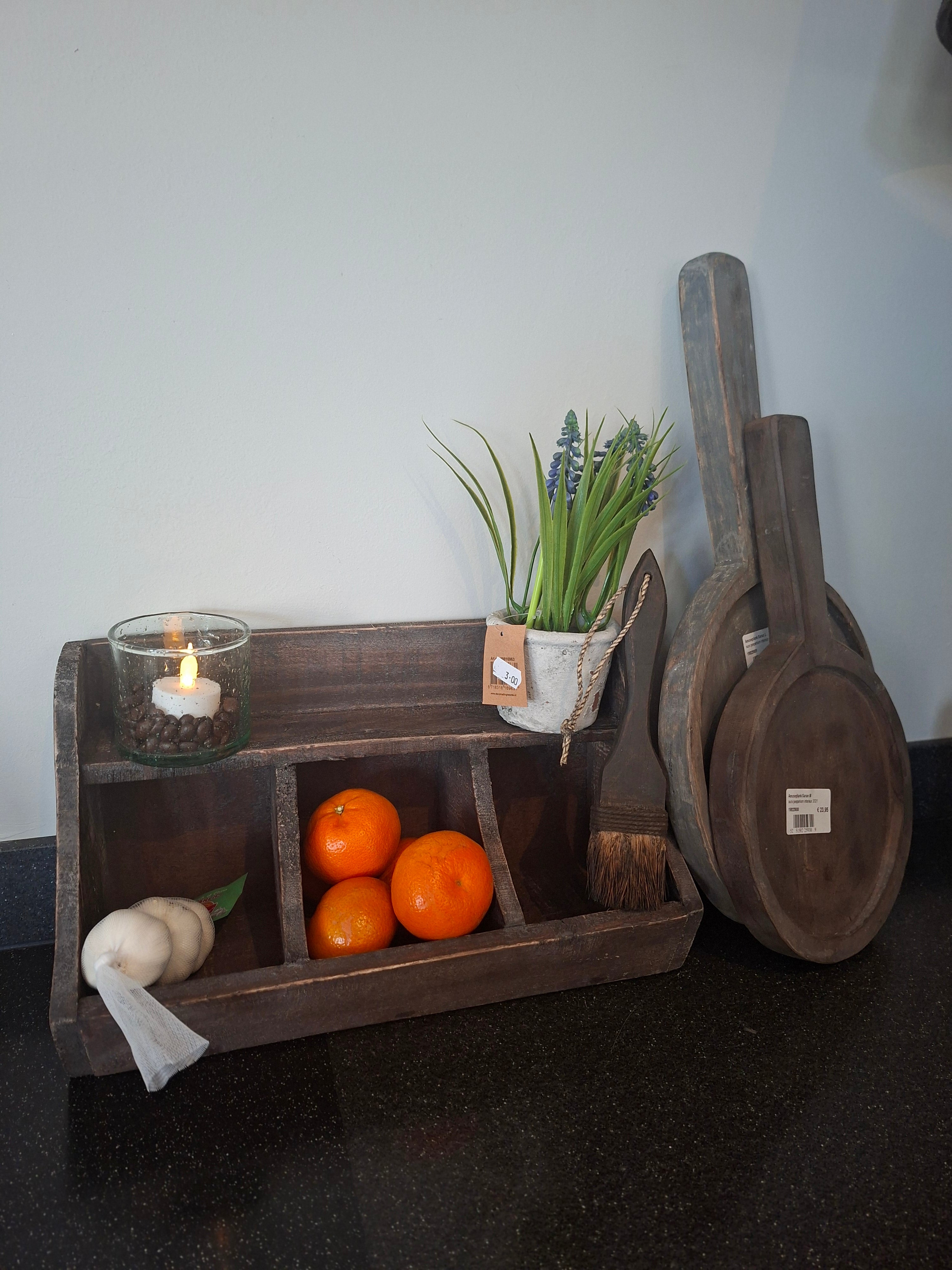 Houten gruttersbak klein
