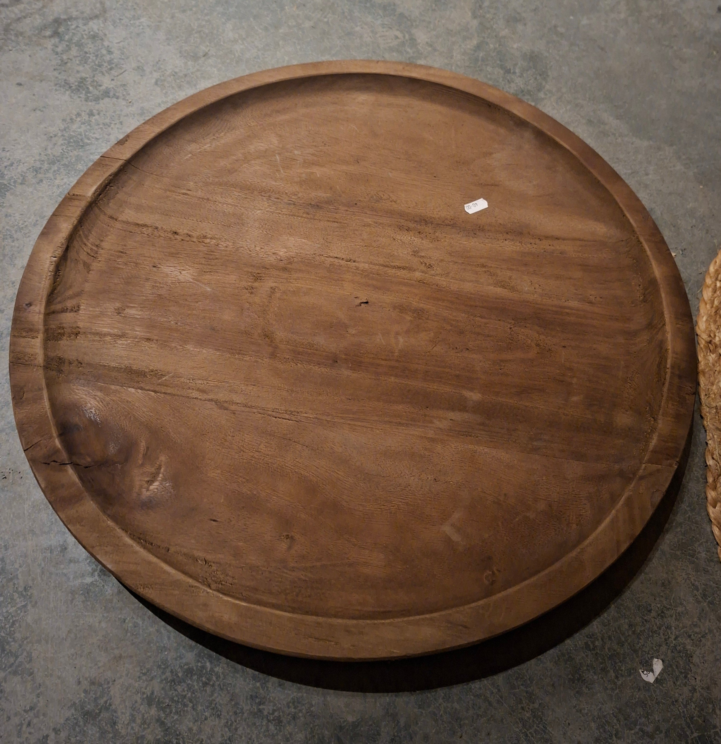 Grote ronde houten schaal 60cm
