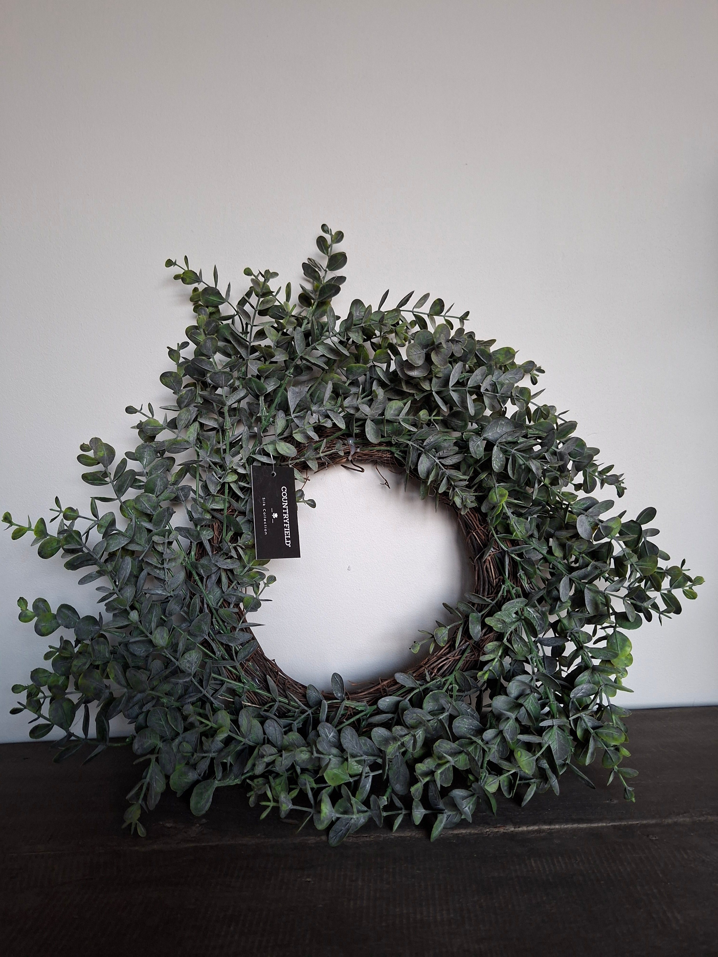 Groene krans van zijde