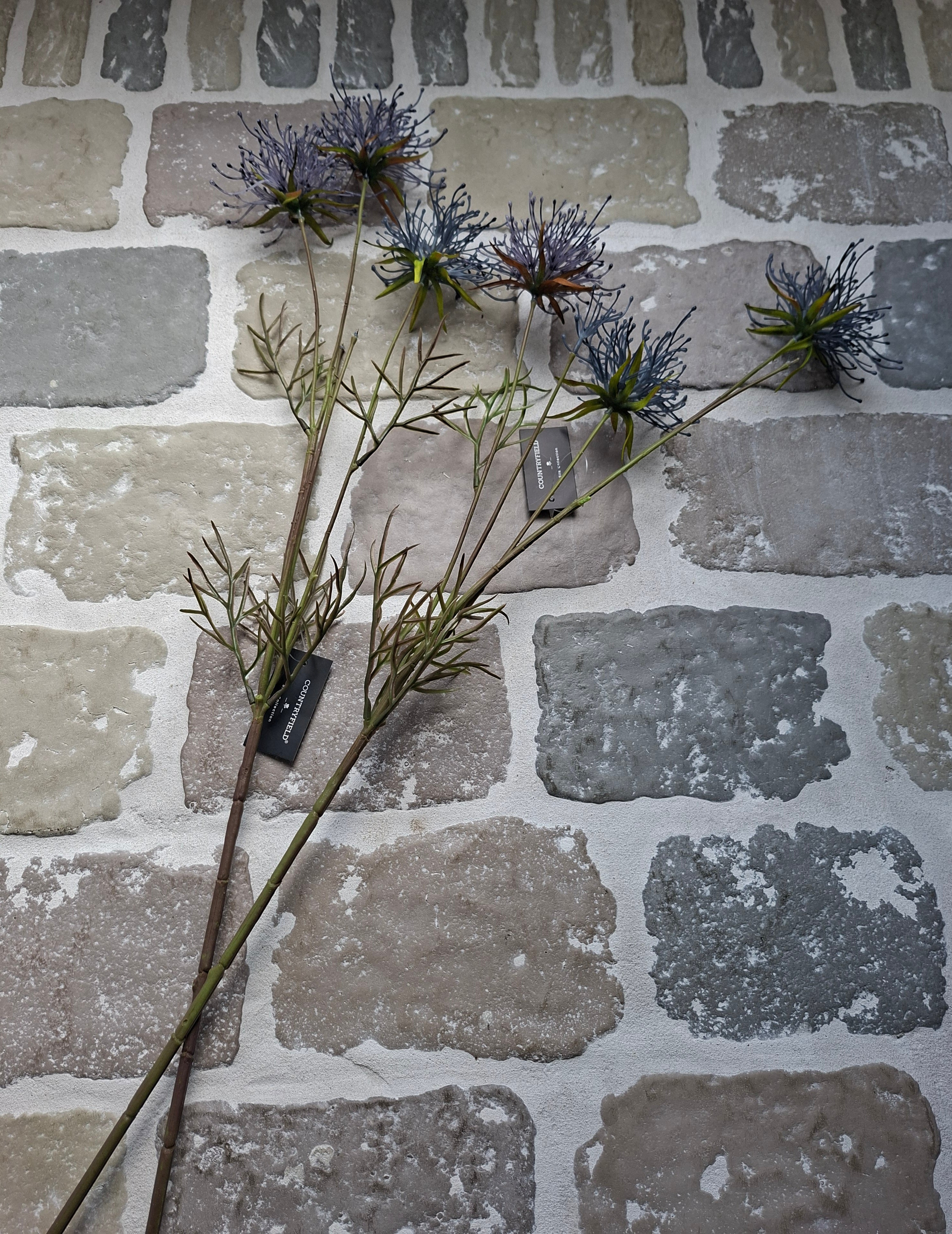 Zijdebloem paars/blauwe tak