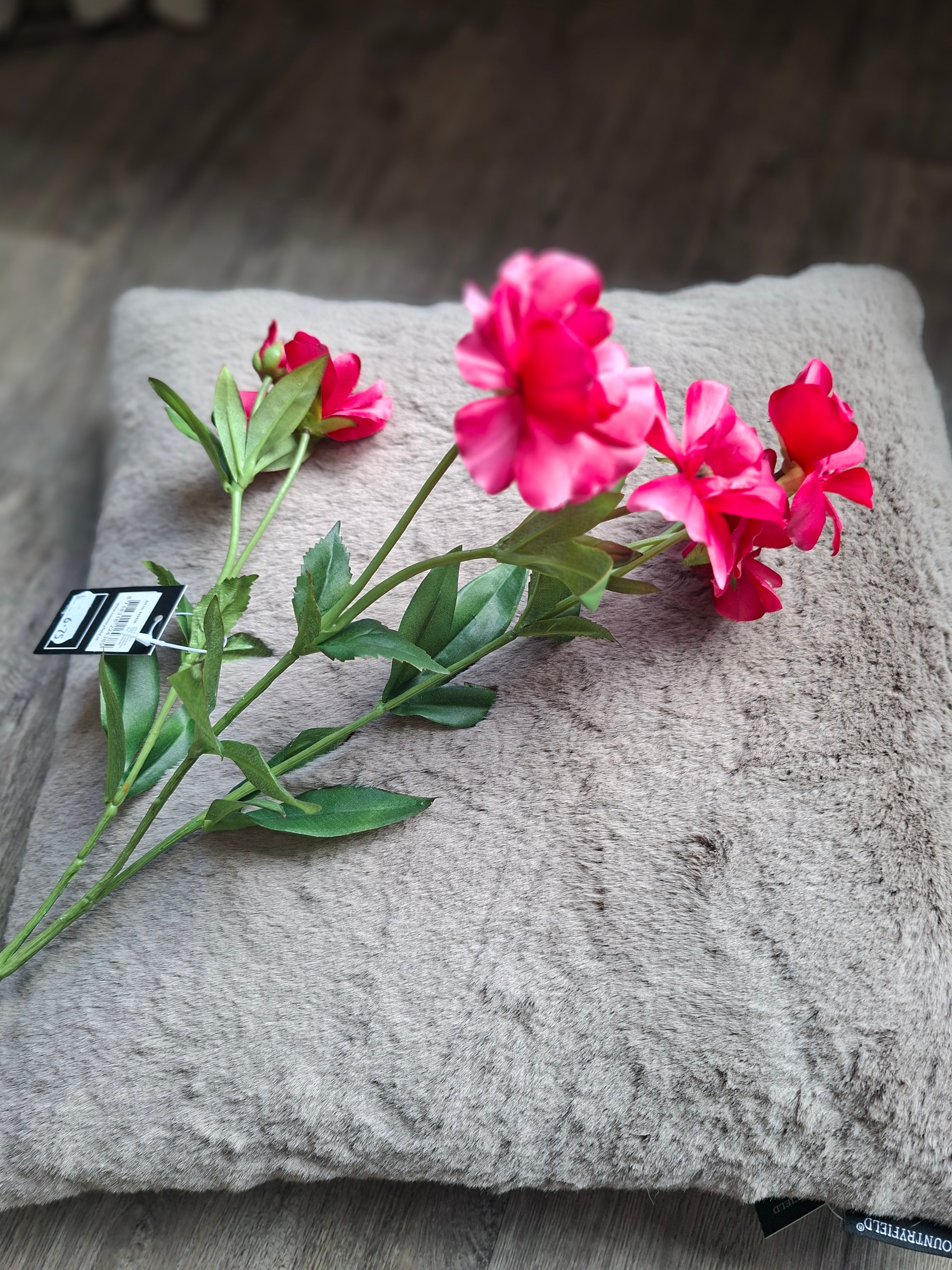 Zijdebloem met roze bloemen
