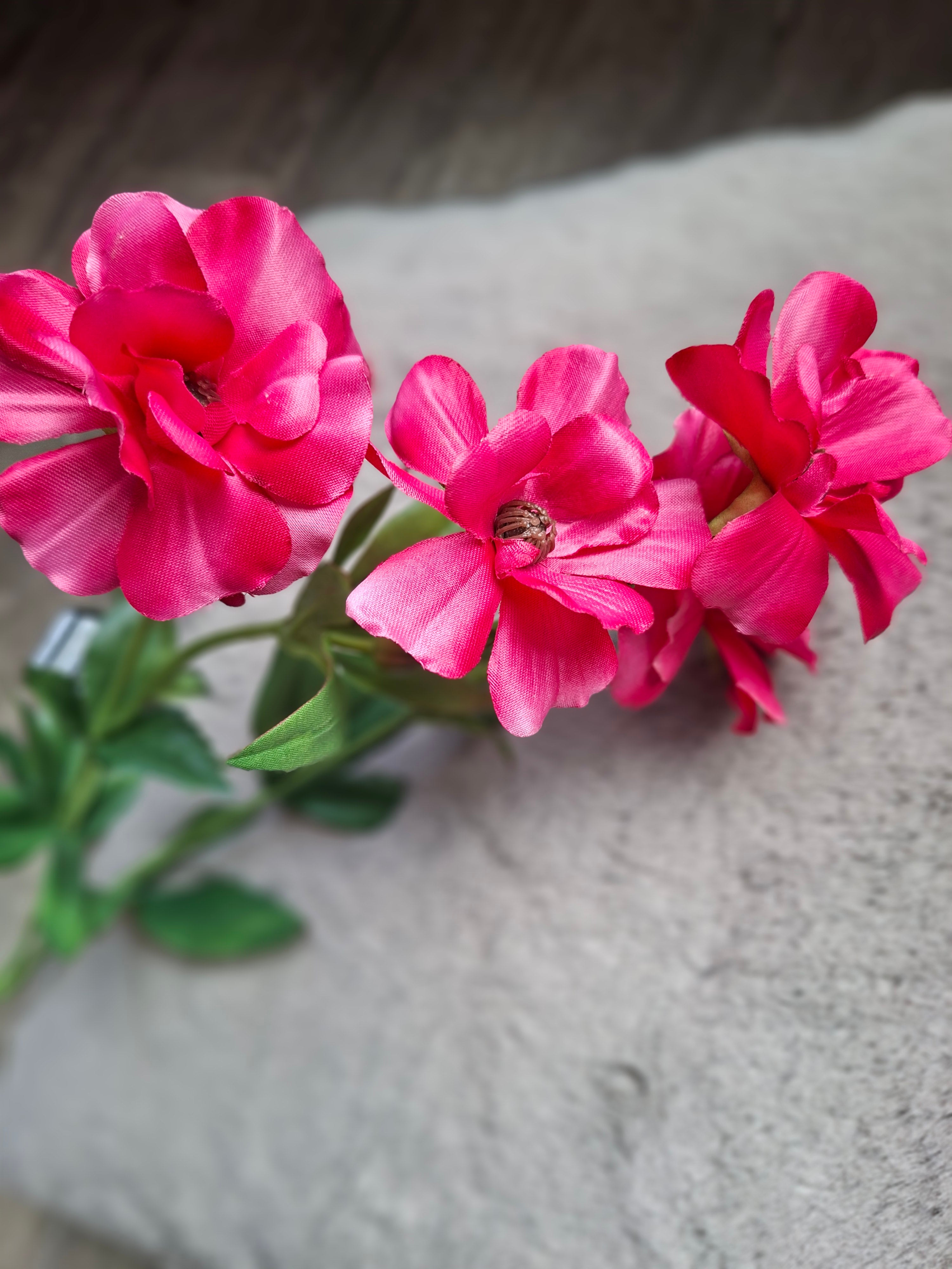 Zijdebloem met roze bloemen