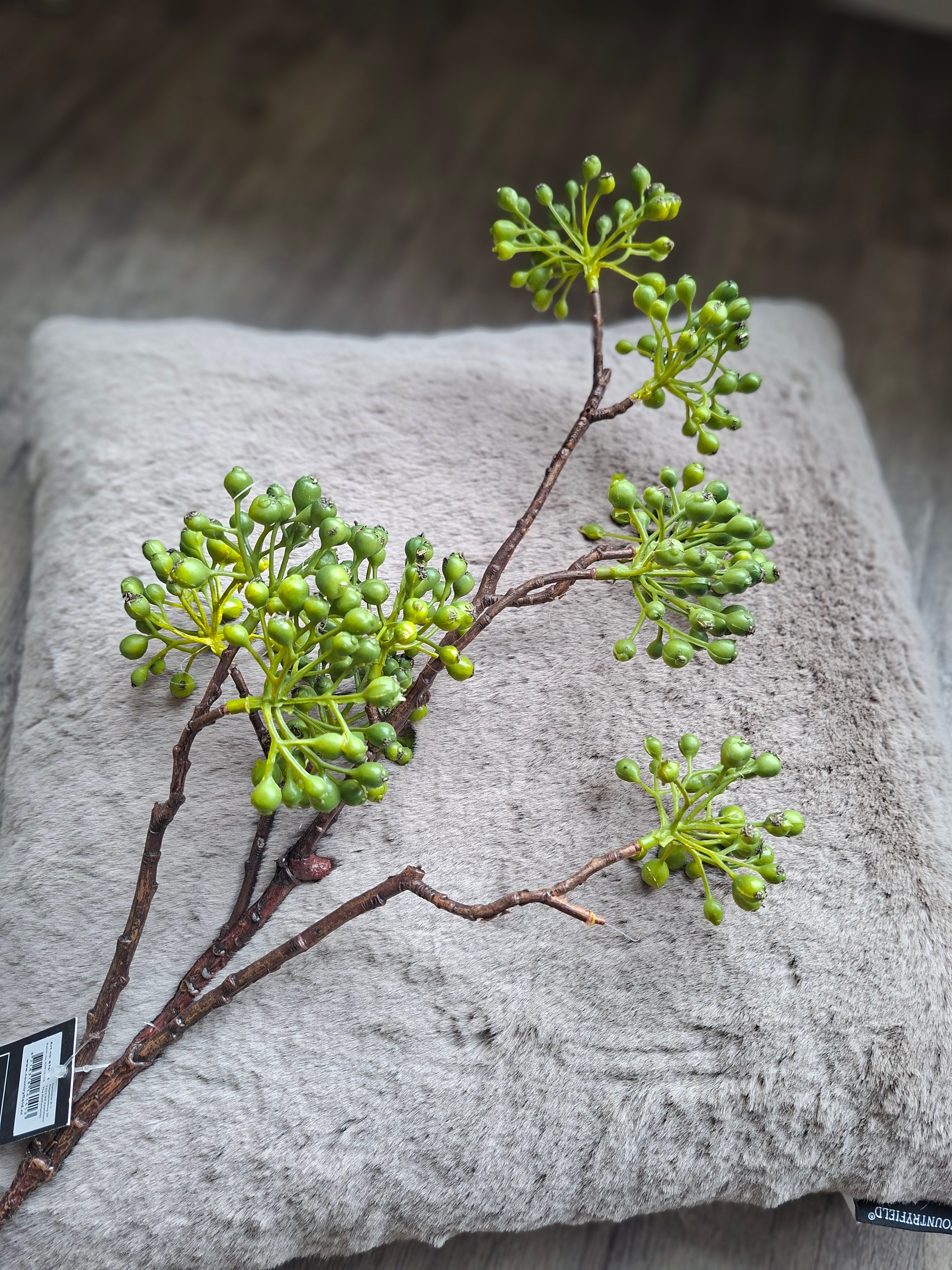 Zijdebloemen groene bolletjes