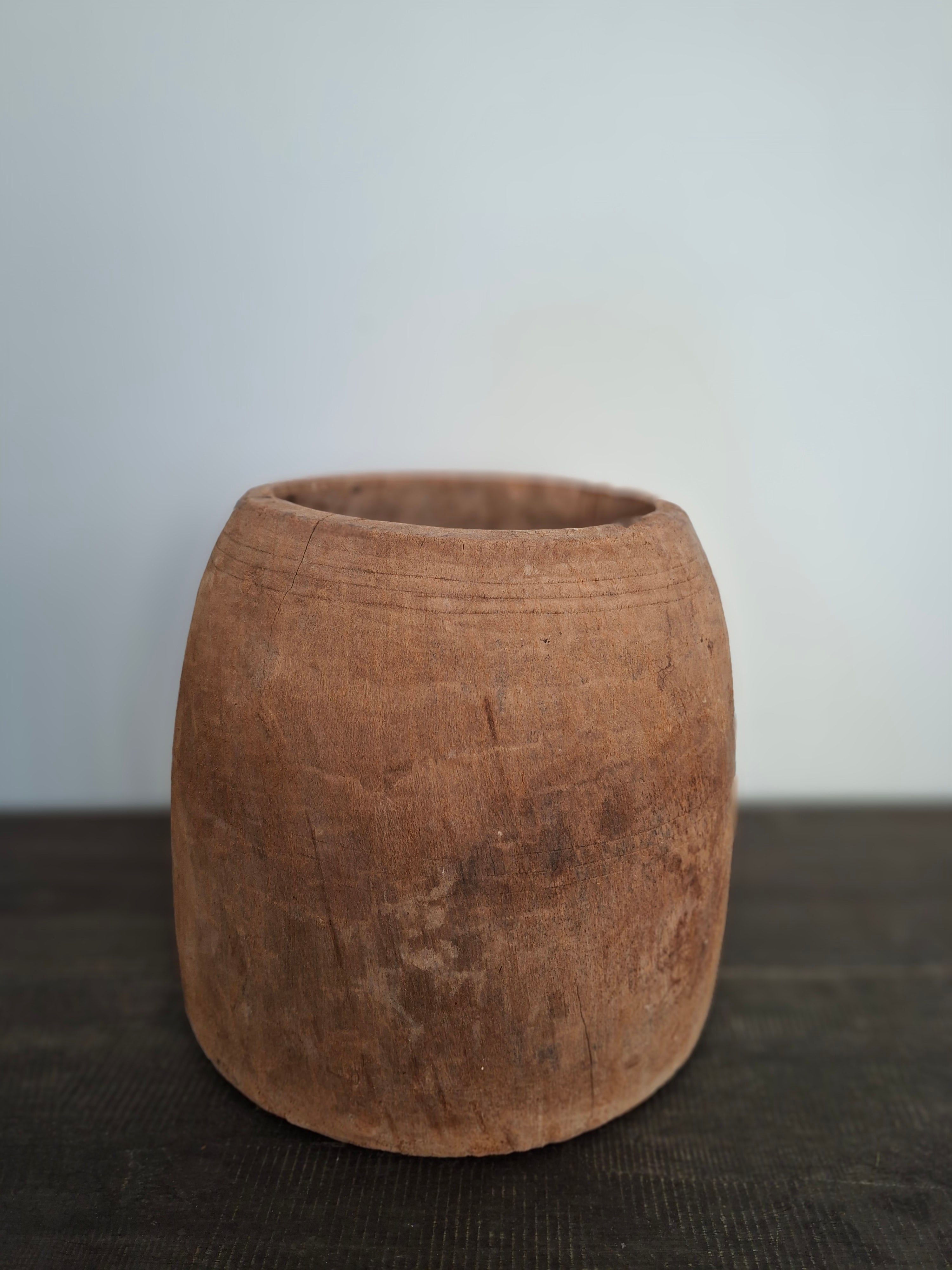 Houten pot bruin 20cm