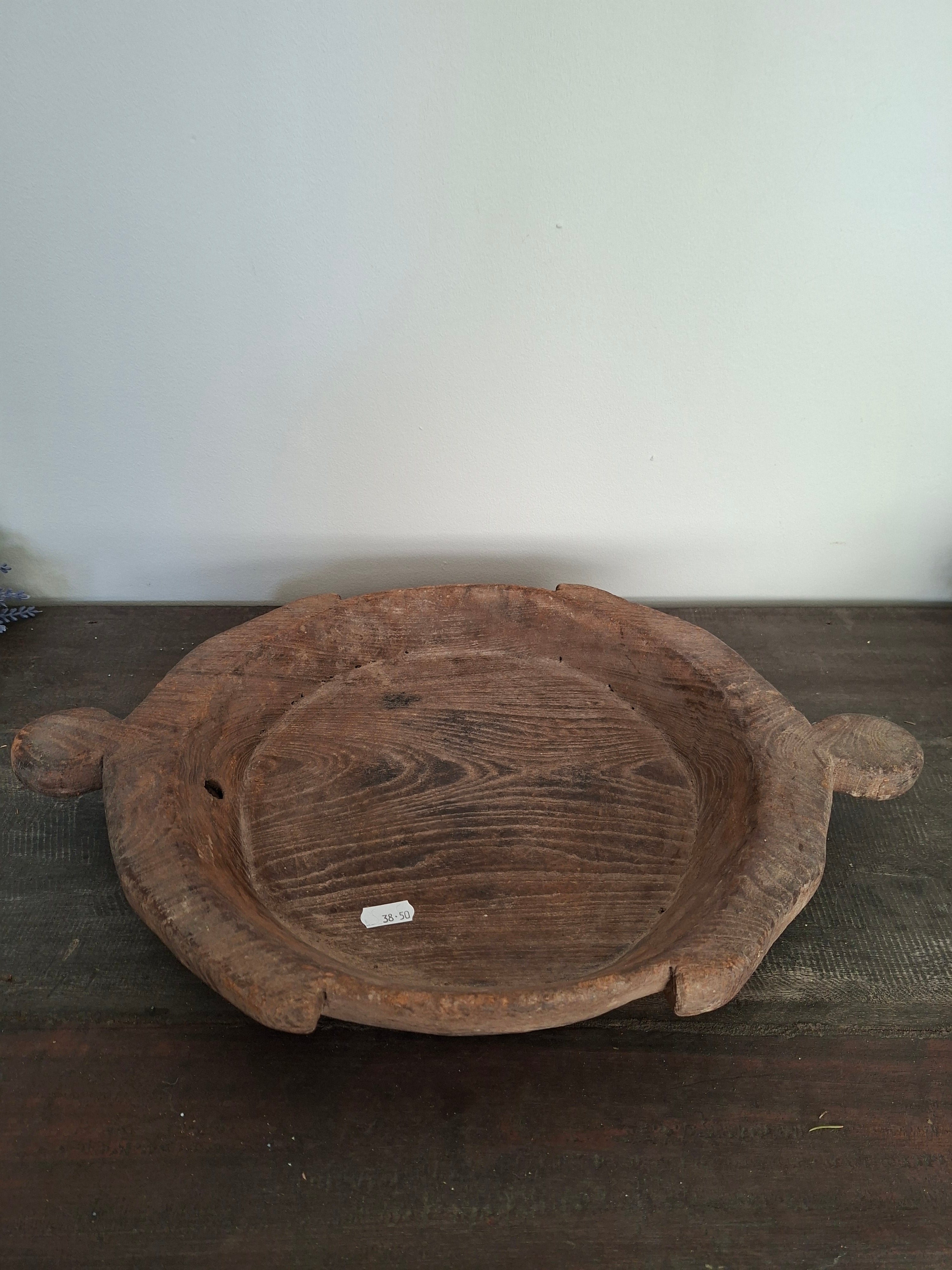 Houten schaal met handvat nr 3
