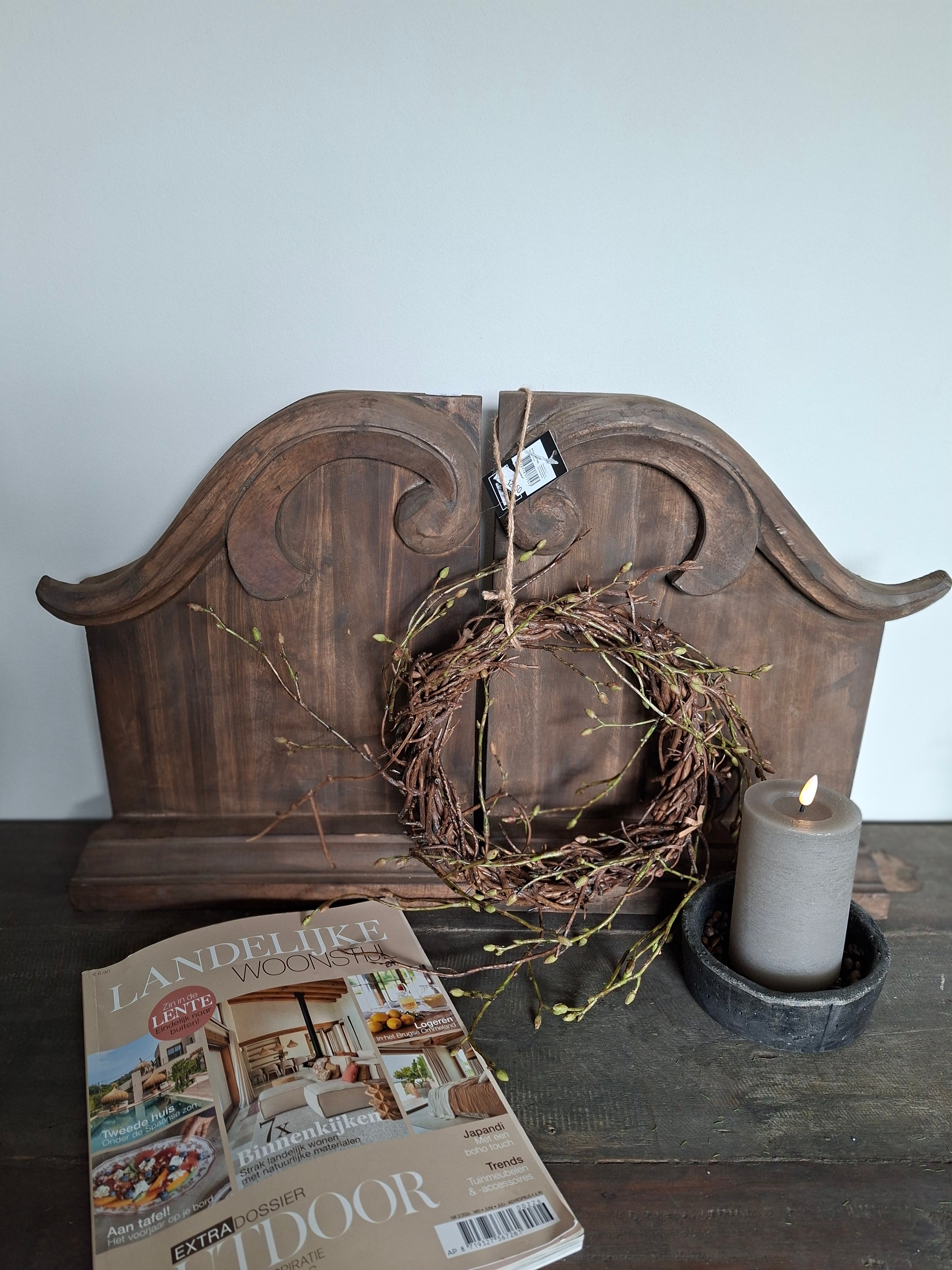 Houten ornament 2-delig