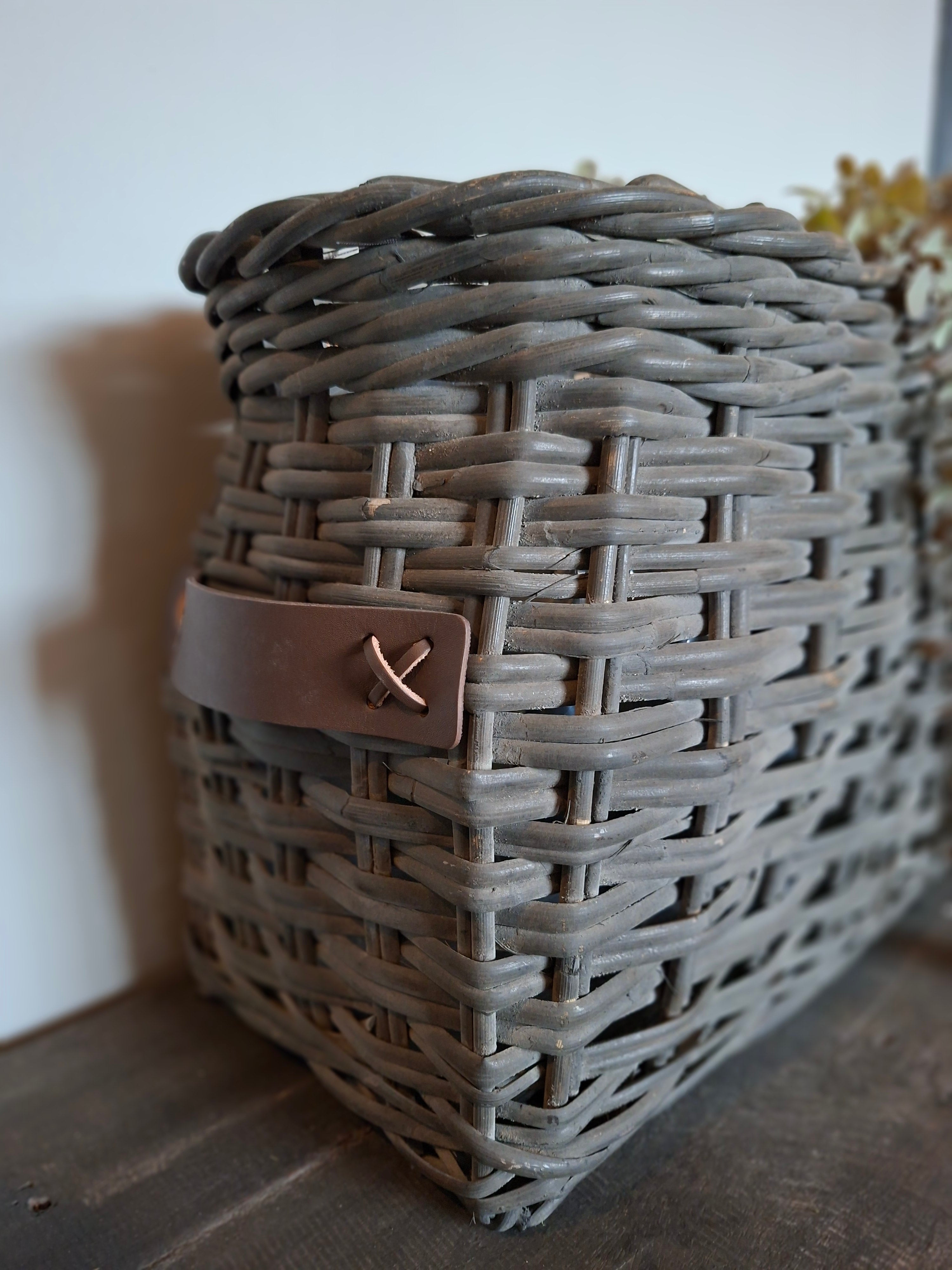 Decoratie mand, donker grijs