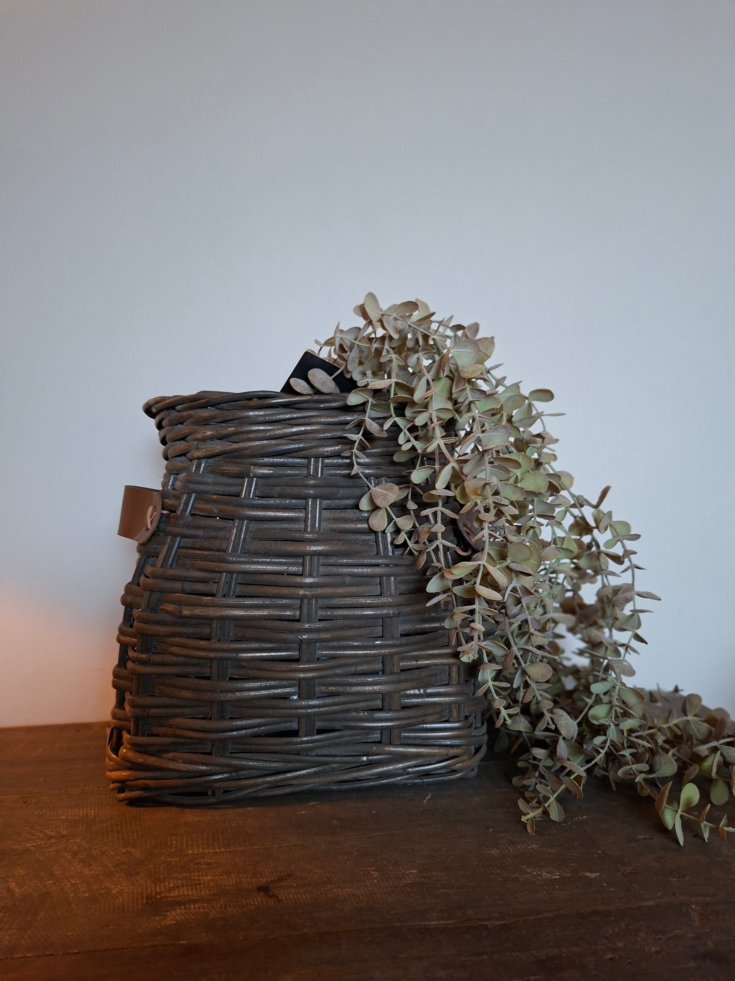 Decoratie mand, donker grijs