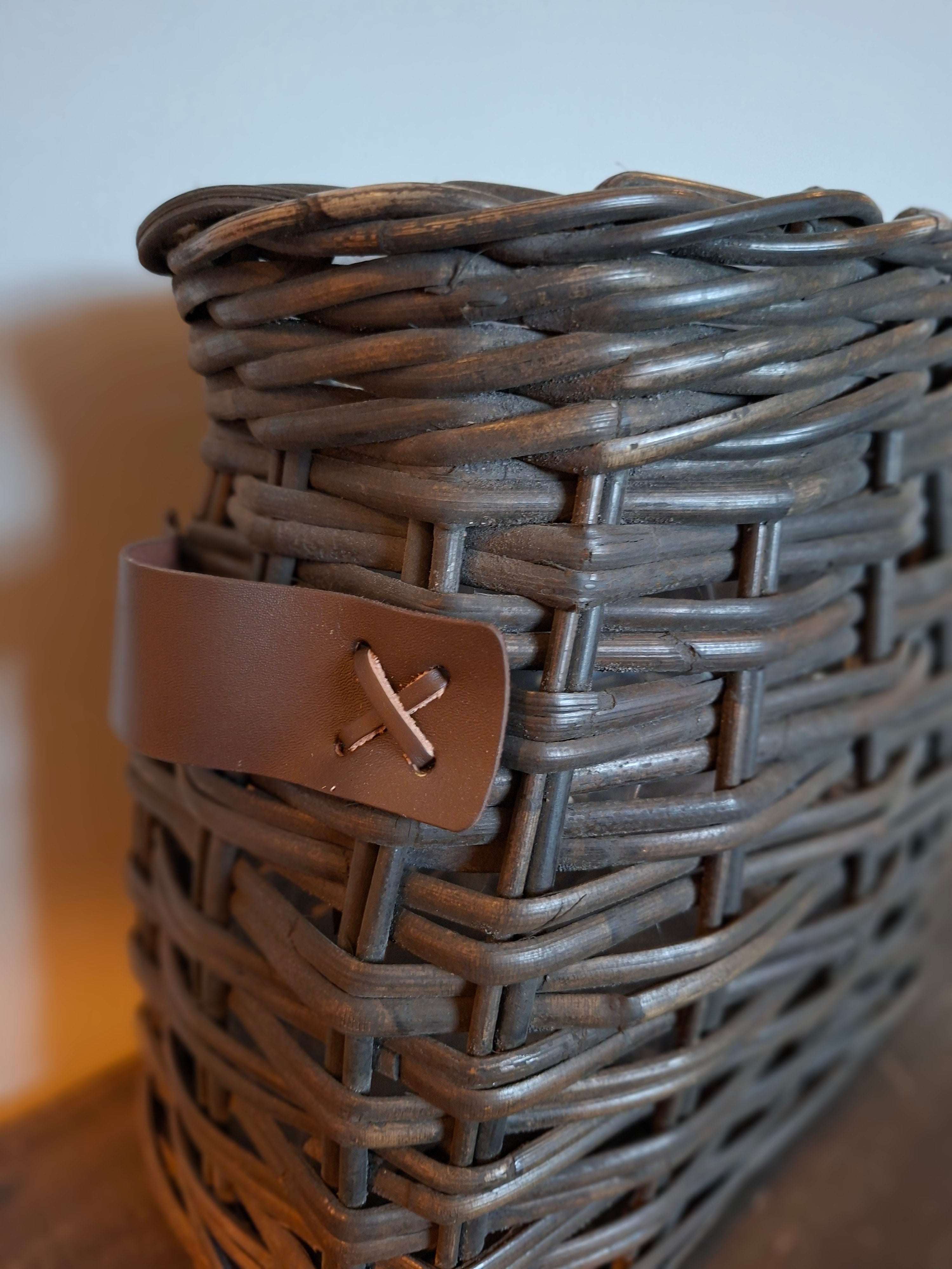 Decoratie mand, donker grijs