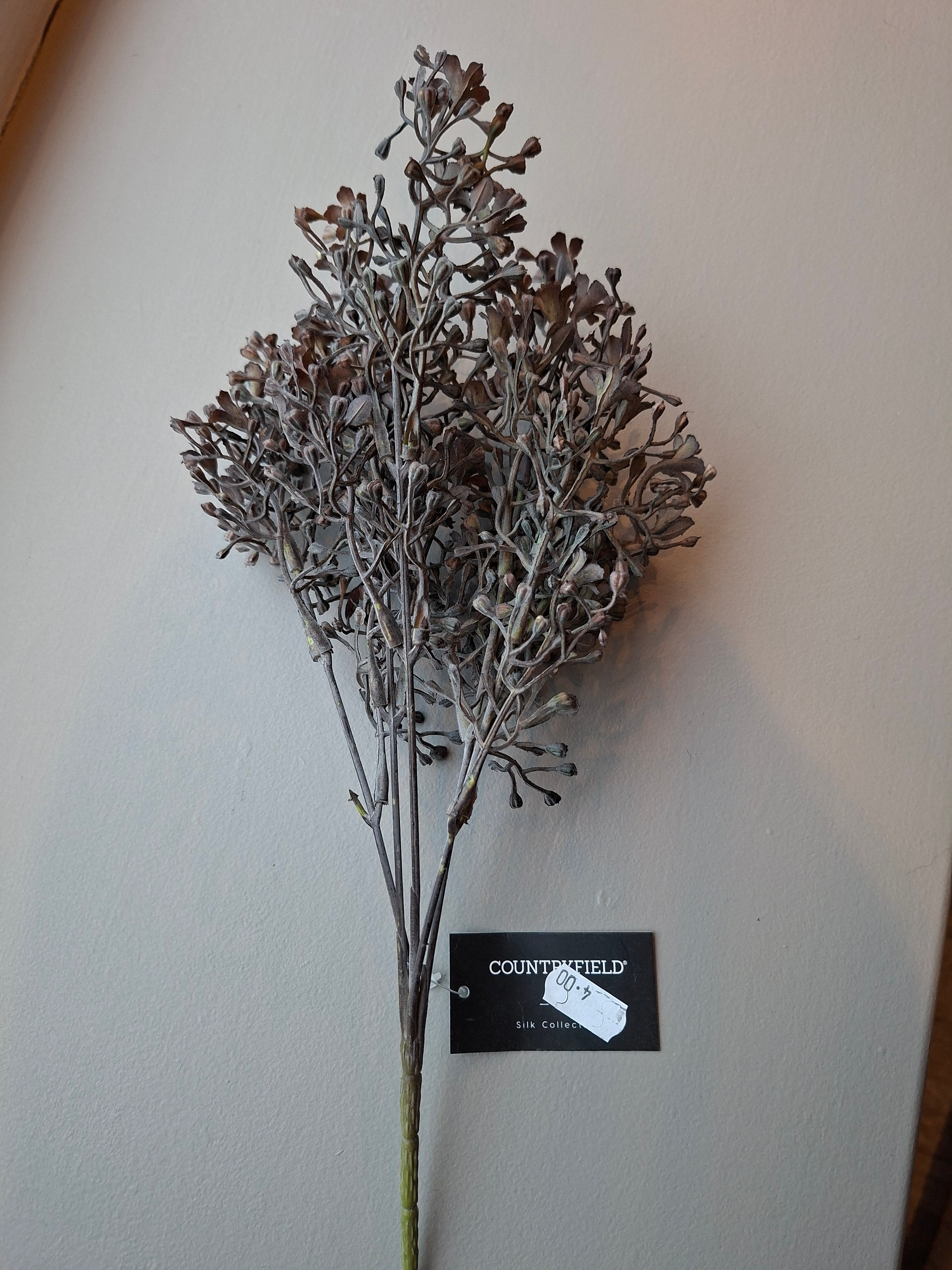 Korte decoratietak donker grijs met kleine bes
