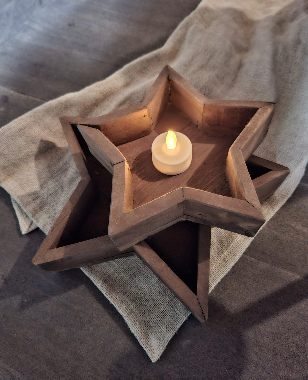 Houten ster bakje