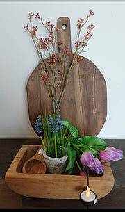 Houten trog bruin