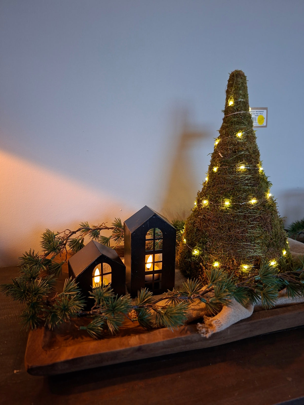 Kerst huis zwart metaal