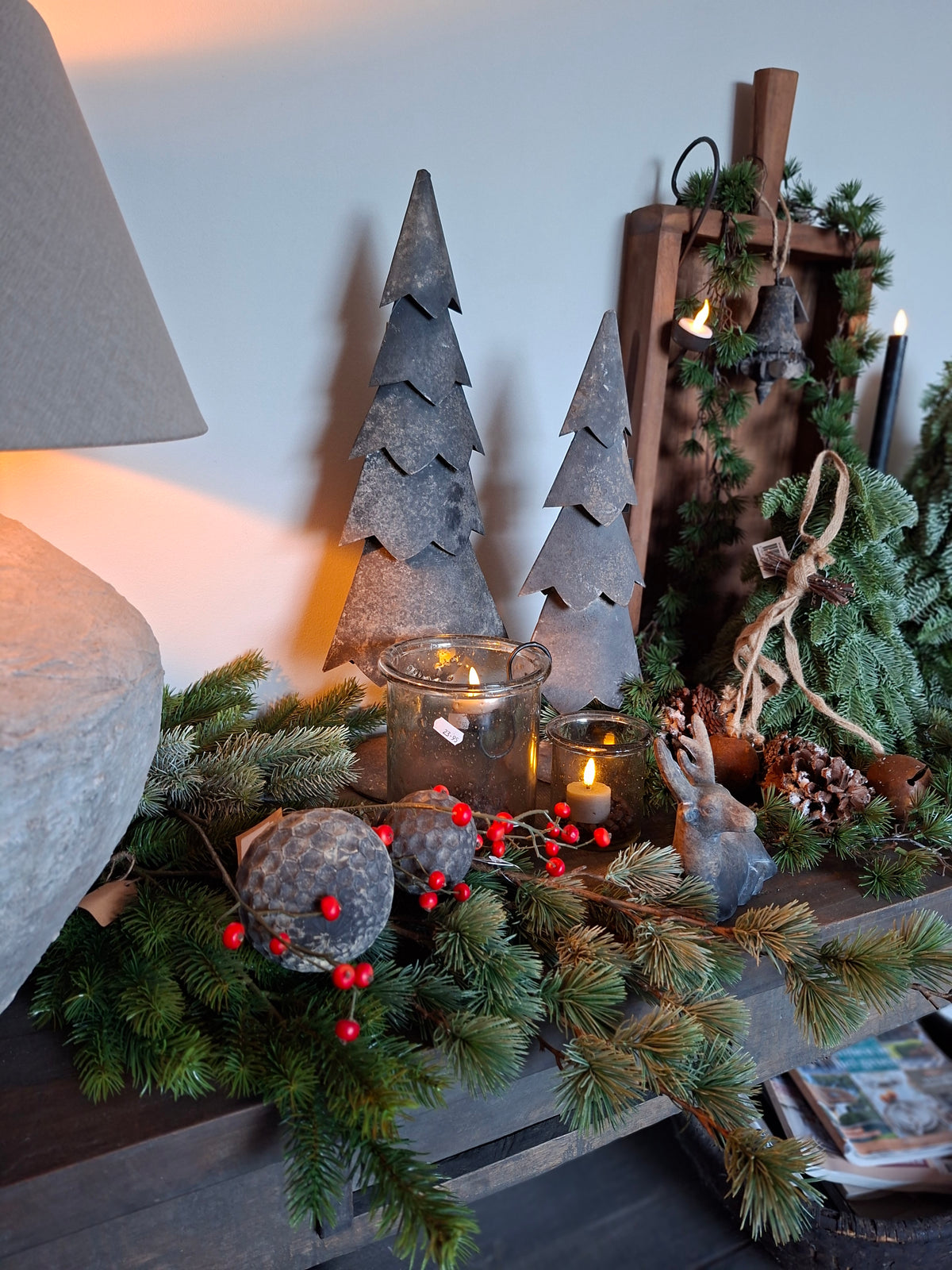 Stenen kerstbal